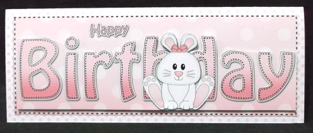 Large DL HAPPY BIRTHDAY 3D decoupage by Suzi Cooper