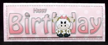 Large DL HAPPY BIRTHDAY 3D decoupage by Suzi Cooper