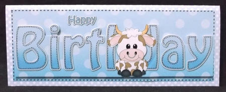 Large DL HAPPY BIRTHDAY 3D decoupage by Suzi Cooper