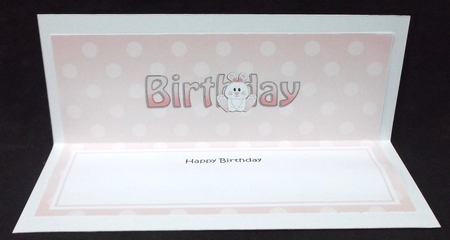 Large DL HAPPY BIRTHDAY insert by Suzi Cooper