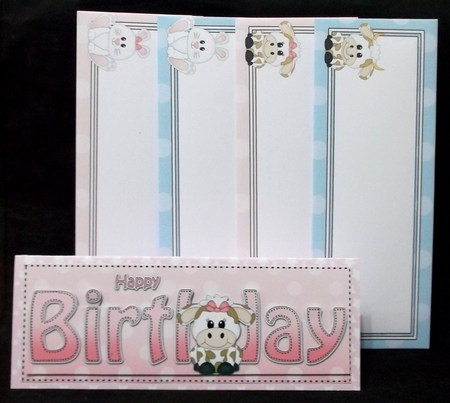 8 Mini Dl (80 x 215mm) Cute Animal Envelope Kit by Suzi Cooper