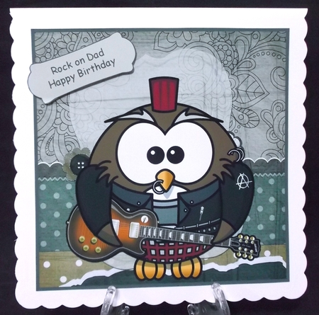 Punk Rocker Owl by Suzi Cooper