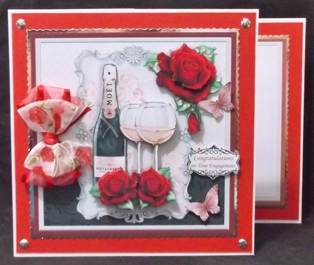 CHAMPAGNE CELEBRATIONS RUBY 7.8 Decoupage & Insert Mini Kit by Suzi Cooper