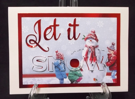 3d Eclipse Card  -  Christmas Let It Snow by Suzi Cooper