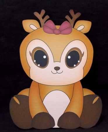 3D Cute Animal Treat Box Gift Set Mini Kit -  Cute Little Reindeer Sprinkles by Suzi Cooper
