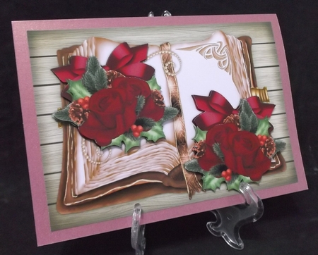 Vintage Book & Christmas Roses  Mini Kit by Suzi Cooper
