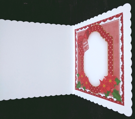 Red Robin Happy Christmas 8x8inch Fancy Insert by Suzi Cooper