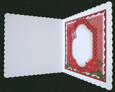 Red Robin Seasons Greetings 8x8inch Fancy Insert by Suzi Cooper