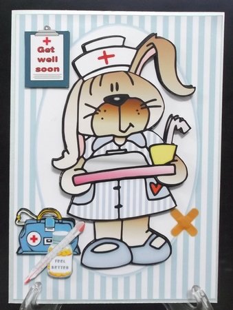 Nurse bunny says get well soon mini kit by Suzi Cooper
