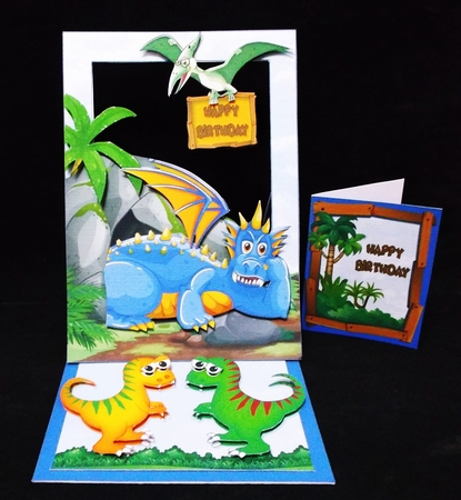 Forever Framed Easel Card - Dudley the Dragon by Suzi Cooper