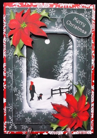Double Frame Christmas Scene - Midnight Walk by Suzi Cooper