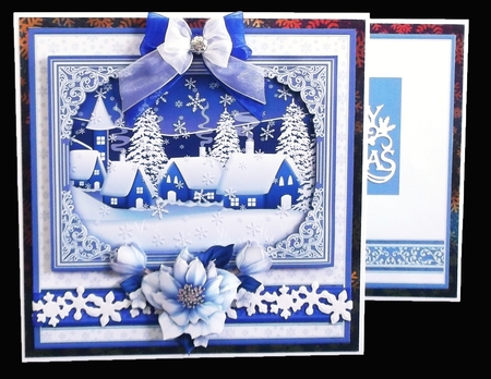 WINTER HAMLET Christmas 7.8 Quick Layer Card or Decoupage Kit by Suzi Cooper