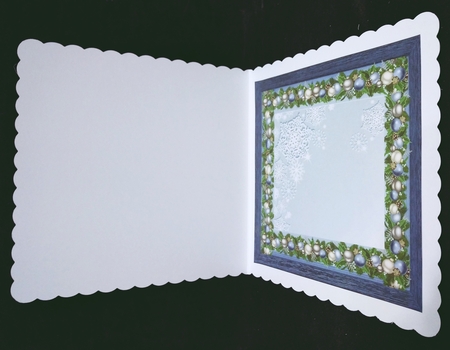 Gorgeous Tinsel & Bauble Blank Insert 8x8 by Suzi Cooper