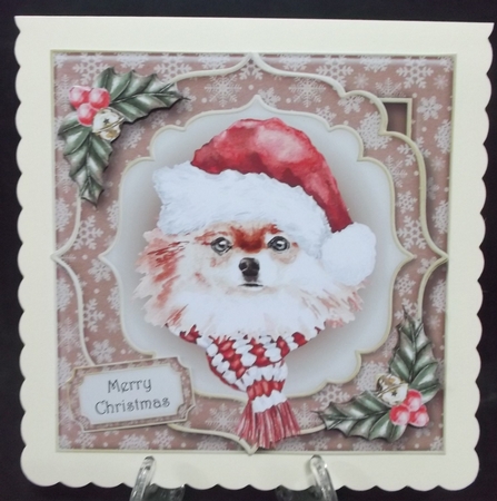 Gorgeous Christmas Dog - Pomeranian by Suzi Cooper