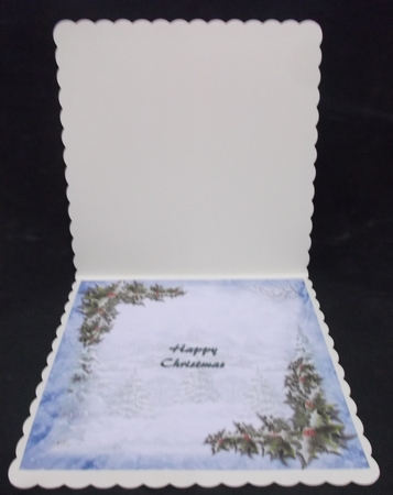 Red Cardinals Happy Christmas Insert and Gift Card 8x8 by Suzi Cooper