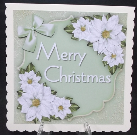 Golden Snowflakes and Poinsettis 2 by Suzi Cooper