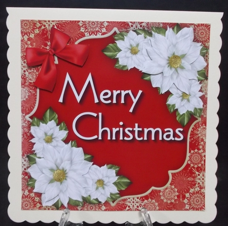 Golden Snowflakes and Poinsettis 3 by Suzi Cooper