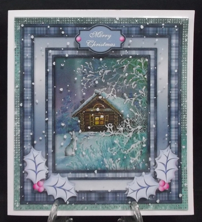 Wistful Winter Square Card Front with Step by Step by Suzi Cooper