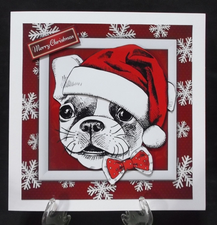 Gorgeous White French Bull Dog  8x8 Mini Kit by Suzi Cooper