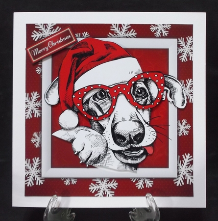 Gorgeous White Funny Dog  8x8 Mini Kit by Suzi Cooper