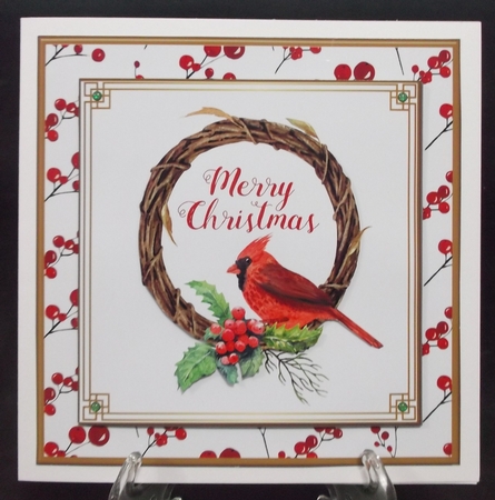 Christmas Wreath & Bird by Suzi Cooper