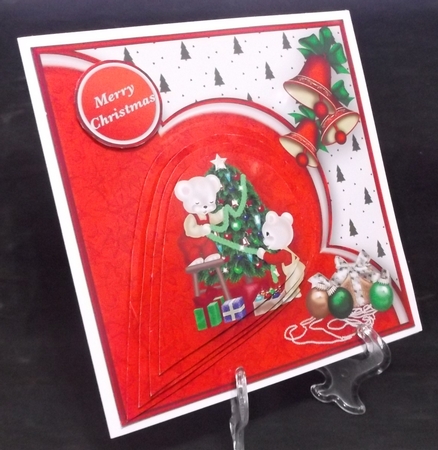 Teddybears Christmas - Teardrop Pyramid Card Mini Kit by Suzi Cooper