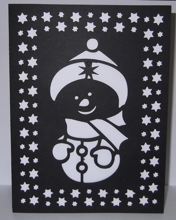 CHRISTMAS SNOWMAN FRAMED CARD 5 by Suzi Cooper