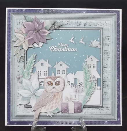 Christmas Poinsetta  & Owl by Suzi Cooper