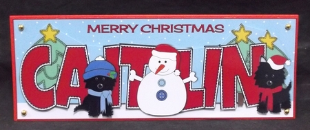 Christmas Jazz Dogs & Snowman CAITLIN large dl by Suzi Cooper