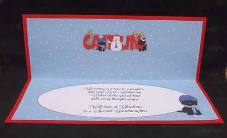 Christmas Jazz Dog & Snowman insert by Suzi Cooper