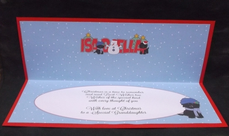 Christmas Jazz Dogs & Snowman ISABELLA large dl insert by Suzi Cooper