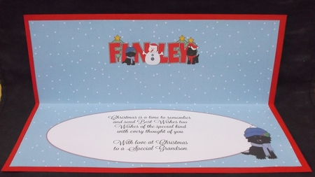 Christmas Jazz Dogs & Snowman FINLEY large dl insert by Suzi Cooper