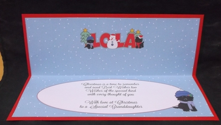 Christmas Jazz Dogs & Snowman LOLA large dl insert by Suzi Cooper
