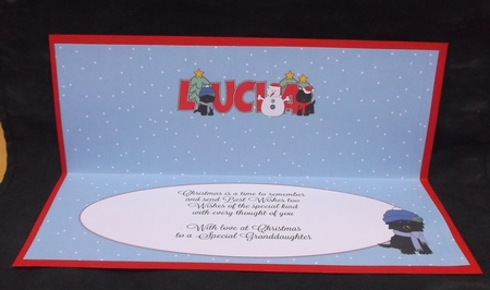 Christmas Jazz Dogs & Snowman LUCIA large dl insert by Suzi Cooper