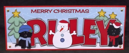 Christmas Jazz Dogs & Snowman RILEY large dl by Suzi Cooper