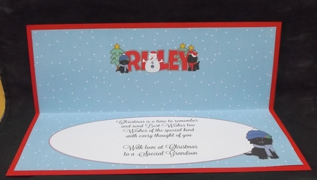 Christmas Jazz Dogs & Snowman RILEY large dl insert by Suzi Cooper