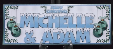 SNOW CAPPED NAMES - MICHELLE & ADAM by Suzi Cooper