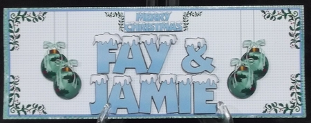 SNOW CAPPED NAMES - FAY & JAMIE by Suzi Cooper