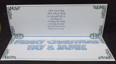 SNOW CAPPED NAMES -  INSERT FAY & JAMIE by Suzi Cooper