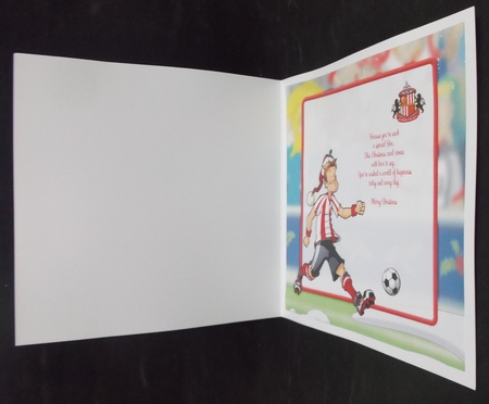 Football Dude Red and White Stripe Christmas 8x8 Insert by Suzi Cooper