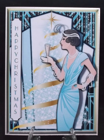 Art Deco Teal Christmas/New Year by Suzi Cooper