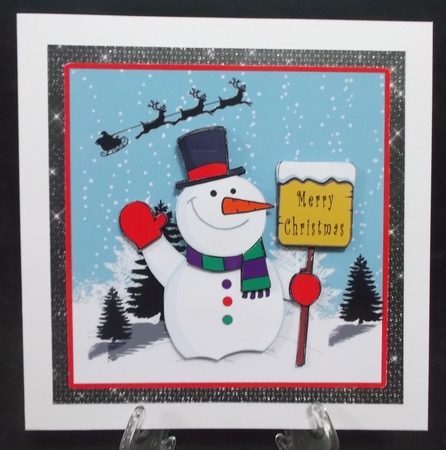 Happy Smiling Snowman - Decoupage by Suzi Cooper