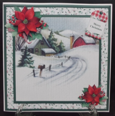 Christmas snow scene mini kit & decoupage by Suzi Cooper