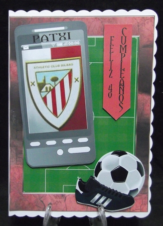Football Phone card for fan of Athletic Club Bilbao by Suzi Cooper