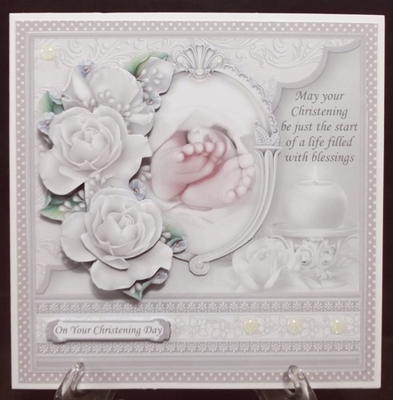 CHRISTENING TOES & ROSES 7.5 Decoupage & Inserts Bumper Kit by Suzi Cooper