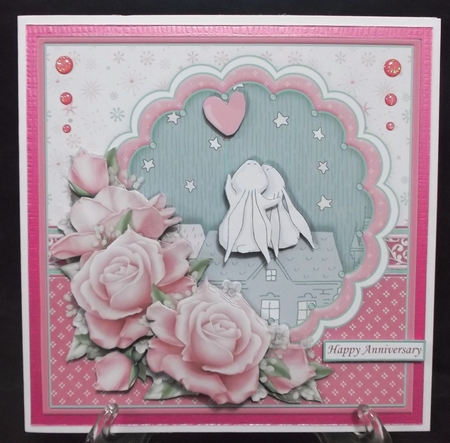 SOME BUNNY LOVES YOU 7.5 Decoupage & Insert Kit All Occasions by Suzi Cooper