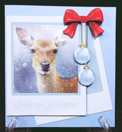 Merry Christmas Topper Deer in the Snow by Suzi Cooper
