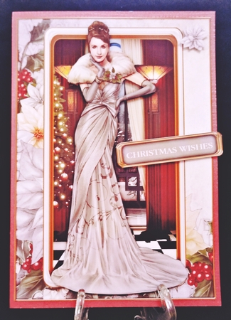 Art Deco Lady Freya Christmas 4 Sheet Mini Kit SILVER by Suzi Cooper
