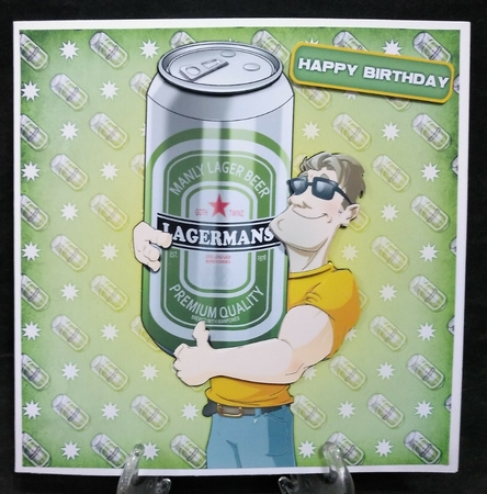 Lager Dude 8x8 Quick Card by Suzi Cooper
