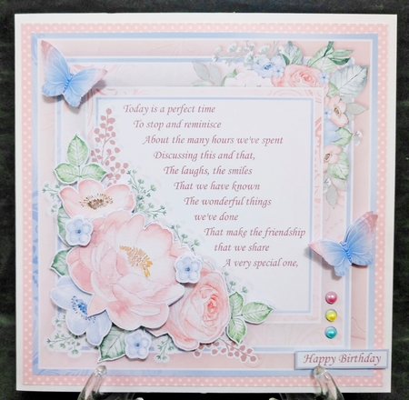 A PERFECT TIME BLUSH & BLUE 7.5 Decoupage & Insert Mini Kit by Suzi Cooper